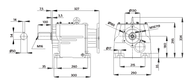 Чертеж мотор-редуктора MTC 63A, рис.1