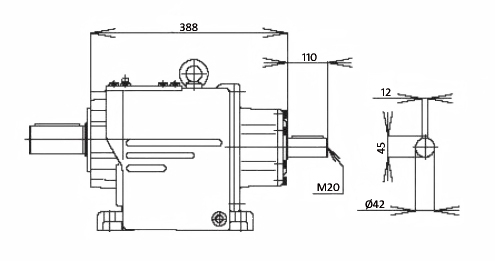 Чертеж мотор-редуктора MTC 73A, рис.2