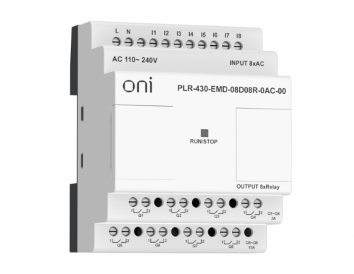 ПЛК 430 Модуль расширения входов выходов 8 DI 8 RO 220В AC ONI Промышленное оборудование от производителя с доставкой по России