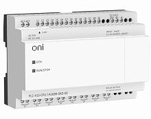ПЛК 410 Модуль ЦПУ 8 DI 6 UI (0-10 В/DI) 8 RO 12В-24В DC или 24В AC с Ethernet портом без экрана ONI Промышленное оборудование от производителя Программируемые логические контроллеры и реле для частотных преобразователей