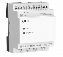 ПЛК 410 Модуль ЦПУ 4 DI 4 UI (0-10 В/DI) 4 RO 12В-24В DC или 24В AC с Ethernet портом без экрана ONI Промышленное оборудование от производителя Программируемые логические контроллеры и реле для частотных преобразователей